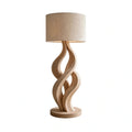 Modern Wave Sculpture Floor Lamp - Solid Ash Wood